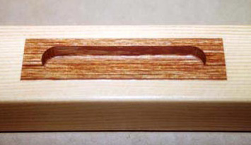 Inlaid 'faux' Rodewood Door Pull