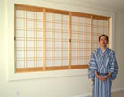 Part room divider and part pass-through shoji screens