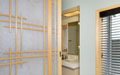 Custom Japanese shoji screens in master bath