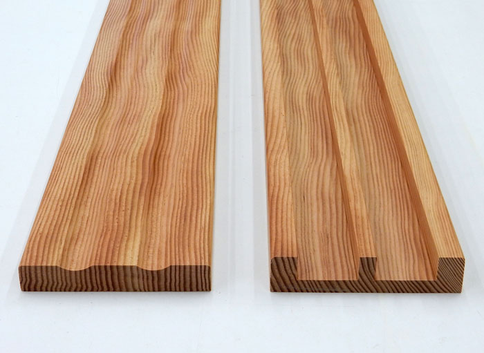 For shoji doors, floor and upper wood track profile