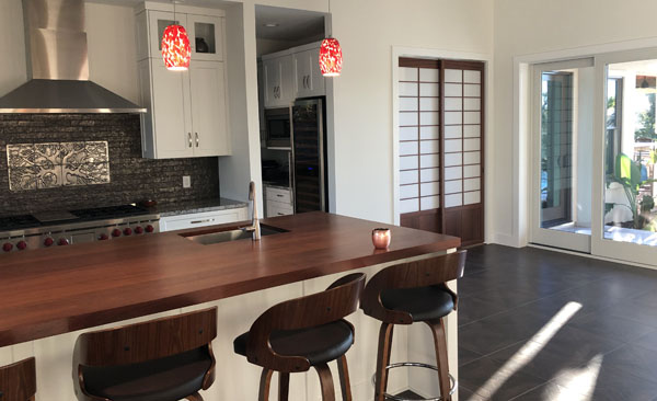 Custom Sapele shoji screens in house remodel. 